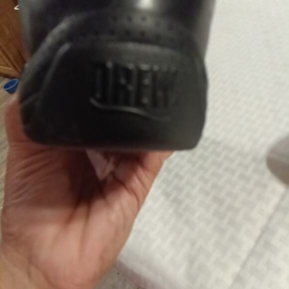 Drew Womens Tulip Sneakers In Black Leather 8.5 M Comfort Walking Shoes Lace Up - Picture 6 of 8